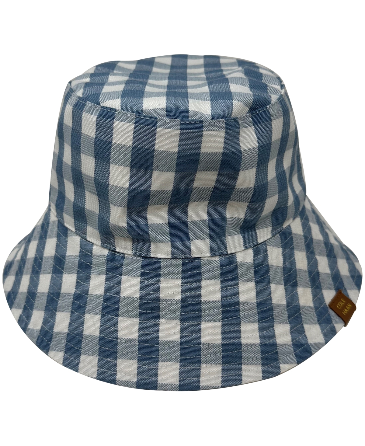 Shop Cole Haan Gingham Reversible Bucket Hat In Heather Gingham
