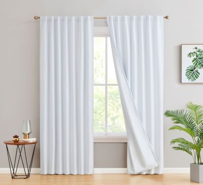 Hilltop Buffalo Check Textured Light Filtering Grommet Lightweight Window Curtains Drapery For Bedroom Dining Room Living Room 2 Panels