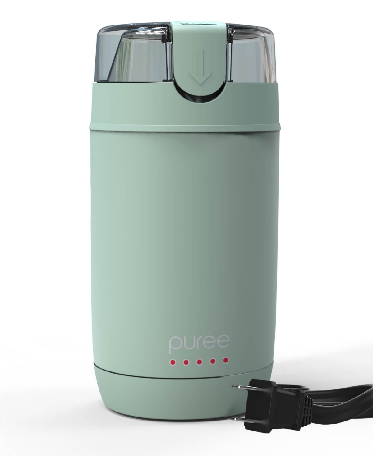 Tzumi Puree Electric Coffee Grinder, One-touch Spice, Herb, And Coffee Bean Grinder With Stainless Steel B In Sage