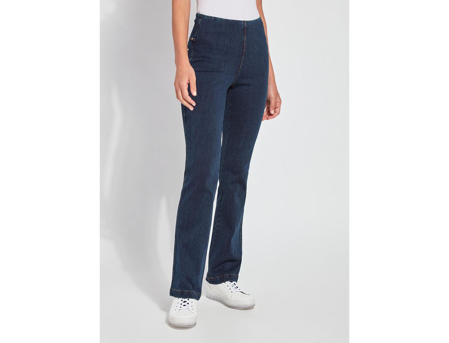 Женские джинсы LYSSE Baby Bootcut Denim Pant (32" Inseam), цвет: Средний синий — фото 1