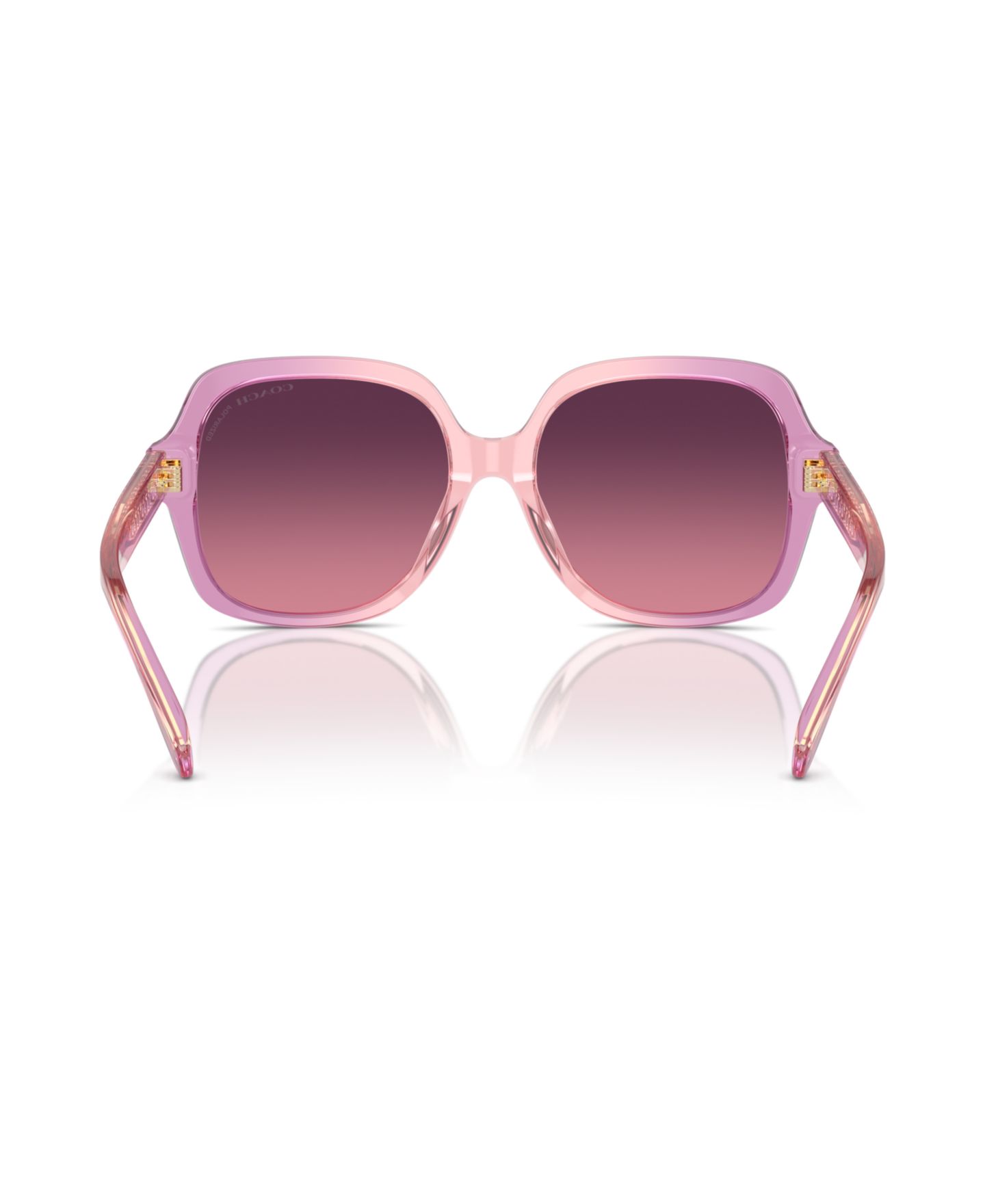 Женские солнцезащитные очки Coach Polarized Sunglasses, CR614, цвет: Аметистовый / Розовый — фото 4