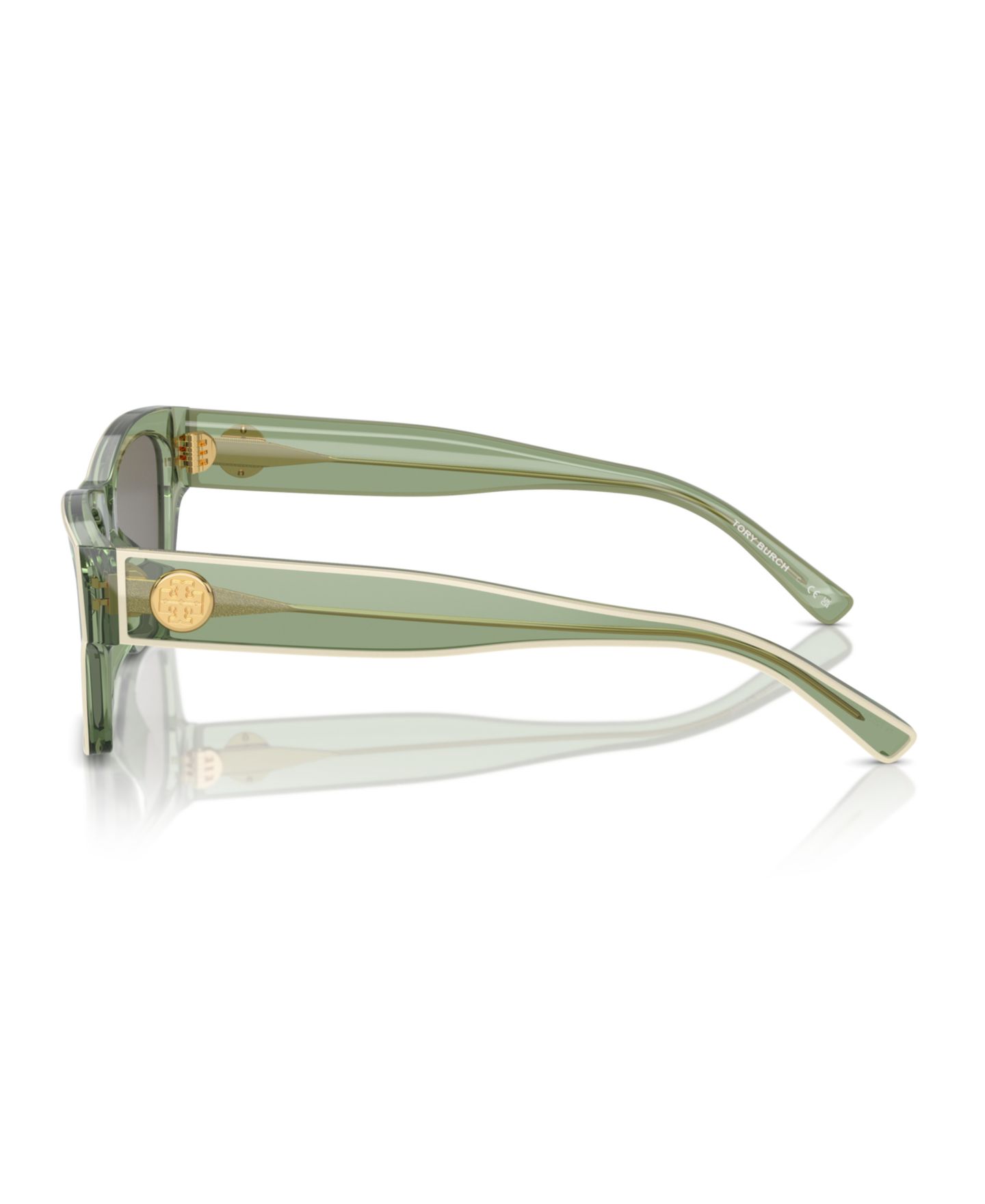 Женские солнцезащитные очки Tory Burch Ty7207U, цвет: Зелёный / Молочный — фото 3
