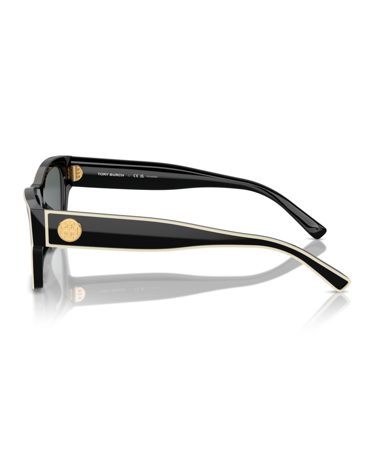 Tory Burch Woman Sunglass Ty7207u In Black,ivory