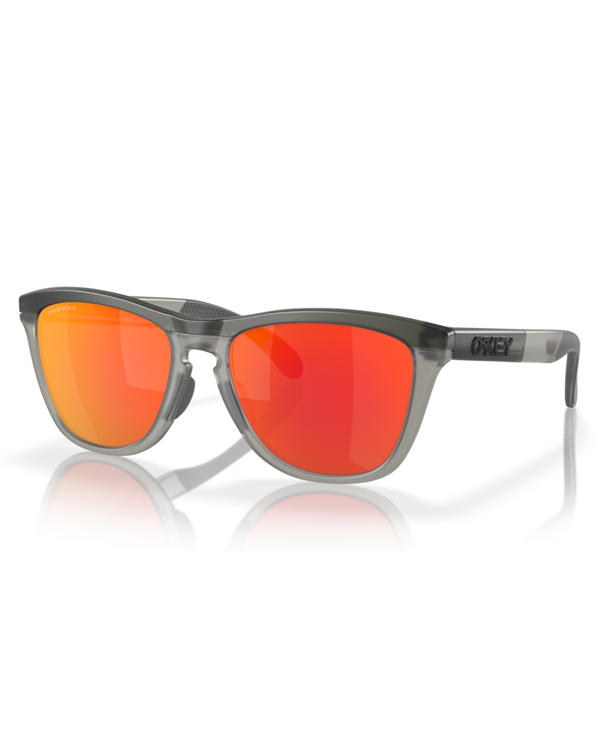Shop Oakley Unisex Sunglasses, Frogskins Range Low Bridge Fit Oo9284a In Matte Gray Smoke,gray Ink
