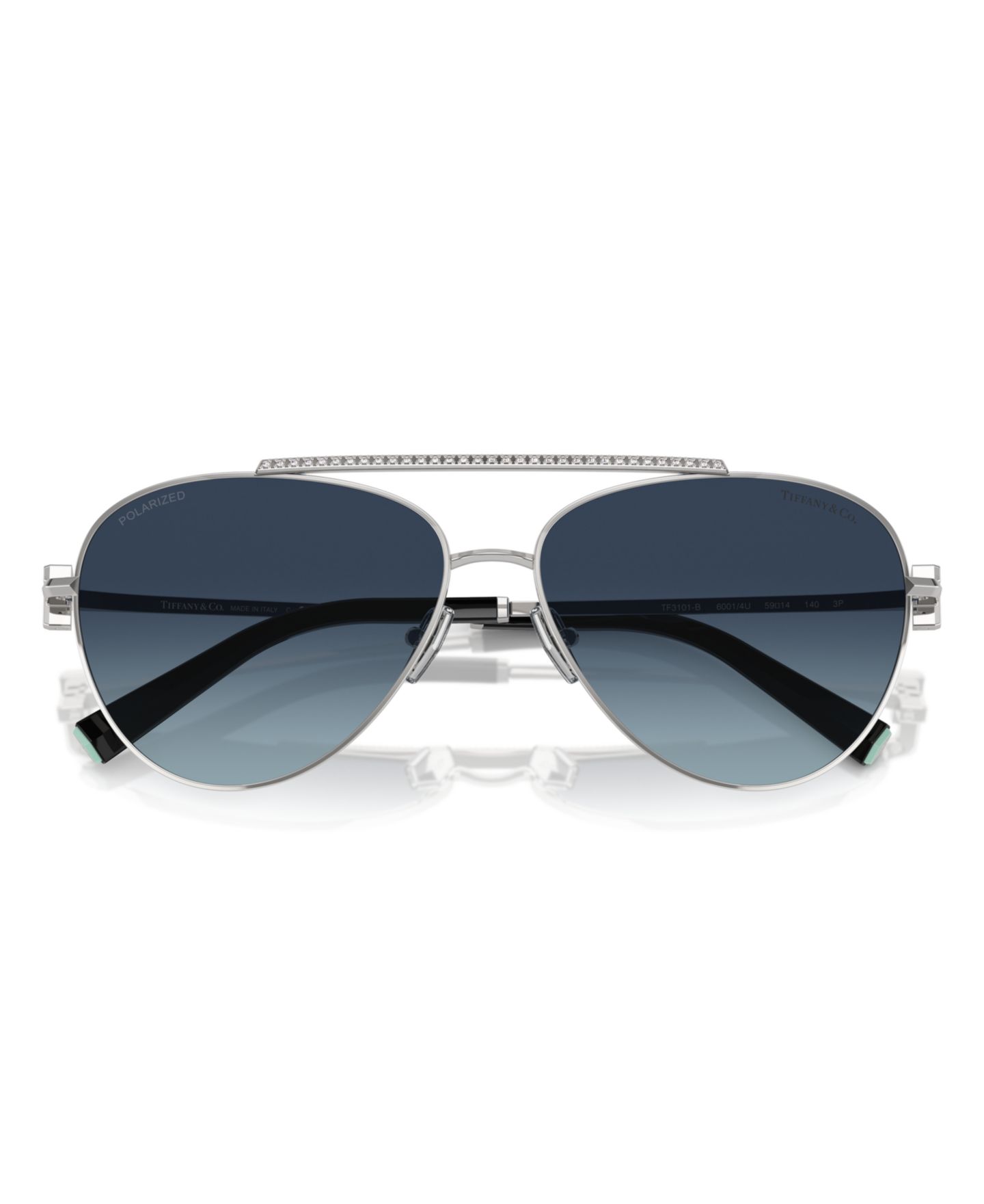 Женские солнцезащитные очки Tiffany & Co. Polarized Sunglasses, Tf3101B, цвет: Серебряный — фото 5