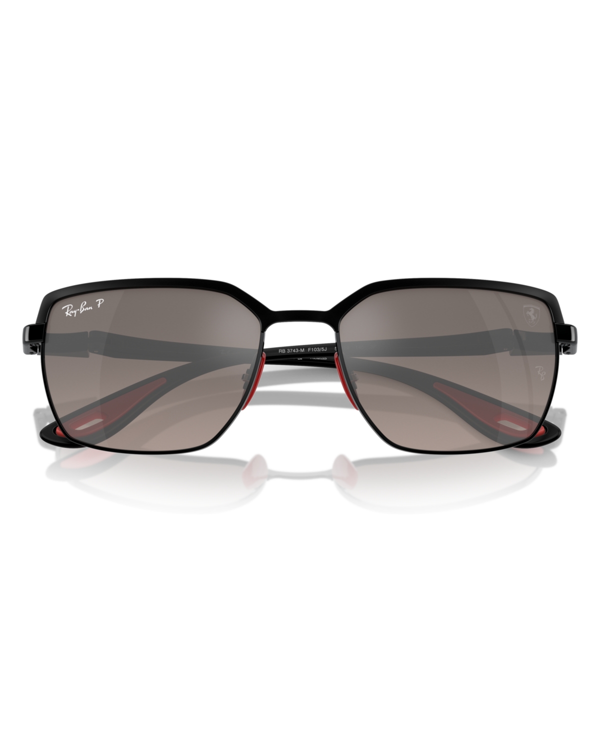 Shop Ray Ban Unisex Polarized Sunglasses, Rb3743m In Black On Black