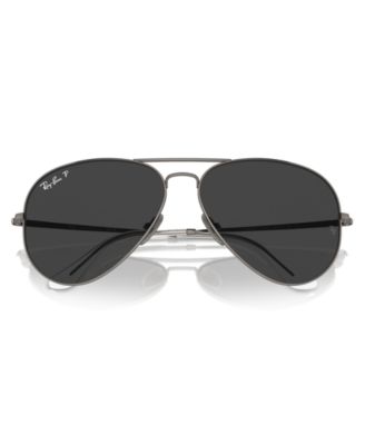 Unisex Polarized Sunglasses, Aviator Titanium Rb8089