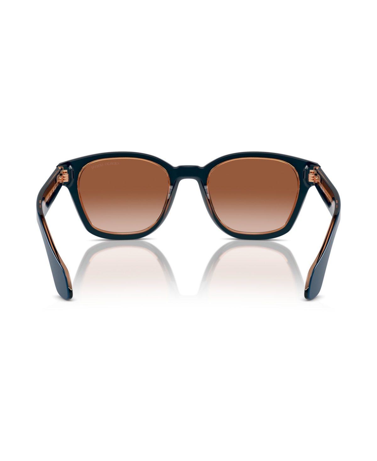 Giorgio Armani Logo-print Oversize-frame Sunglasses In Blue