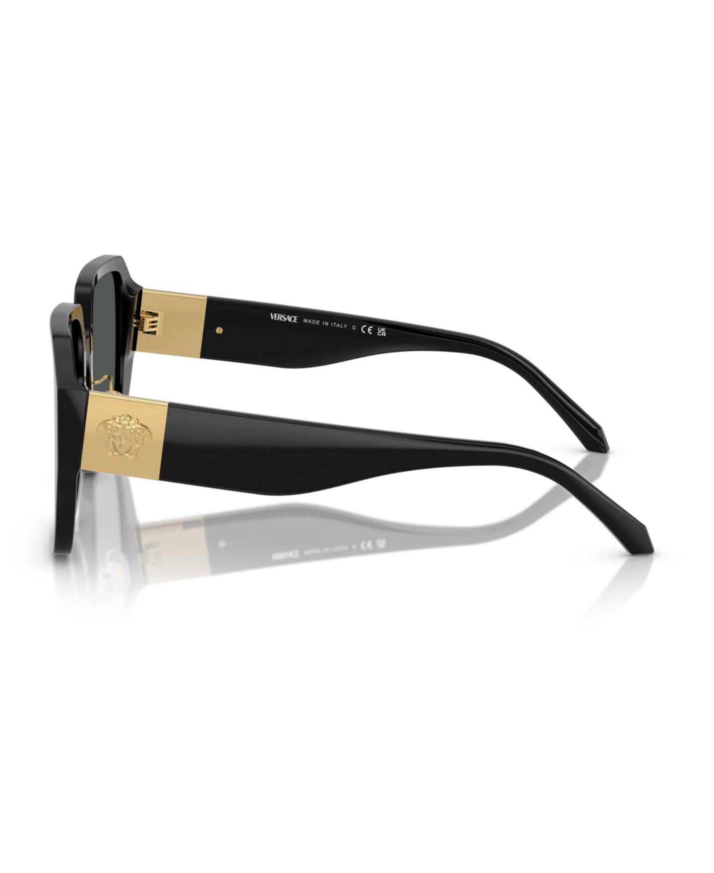 Женские солнцезащитные очки Versace Sunglasses, Ve4472D, цвет: Чёрный — фото 4