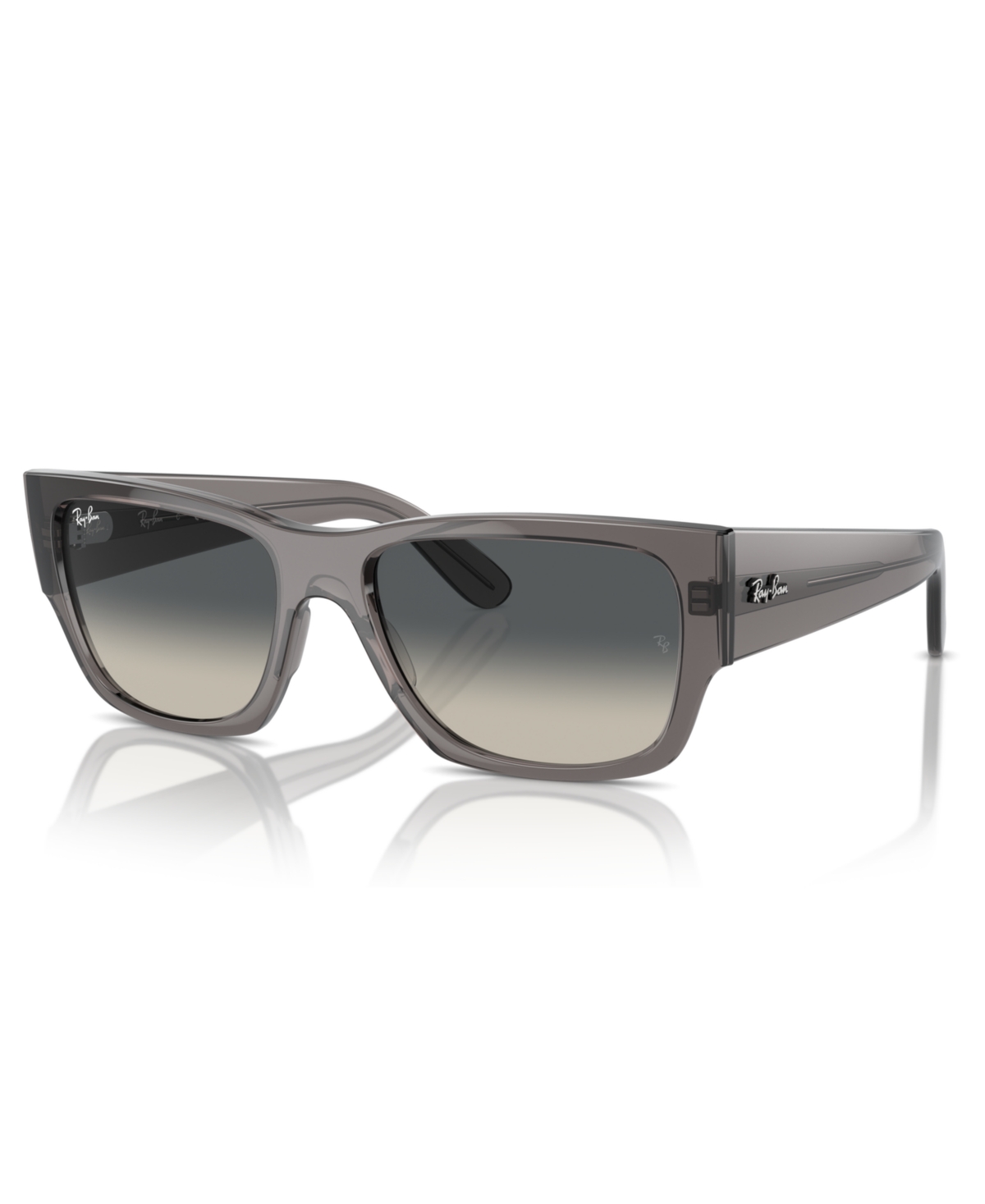 Shop Ray Ban Unisex Sunglasses, Carlos Rb0947s In Opal Dark Gray