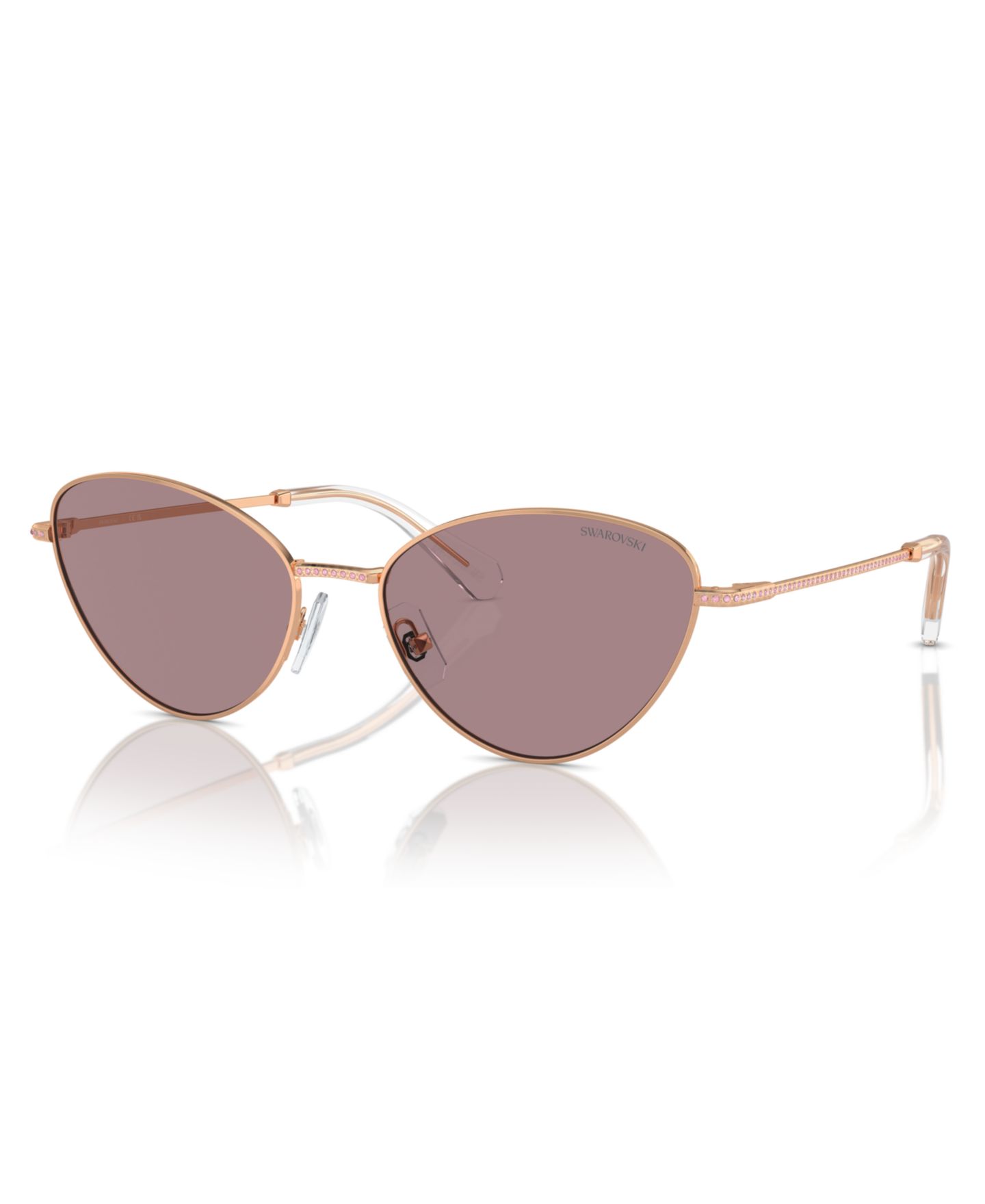 Женские солнцезащитные очки Swarovski Sunglasses, Sk7014, цвет: Розовый золотой — фото 1