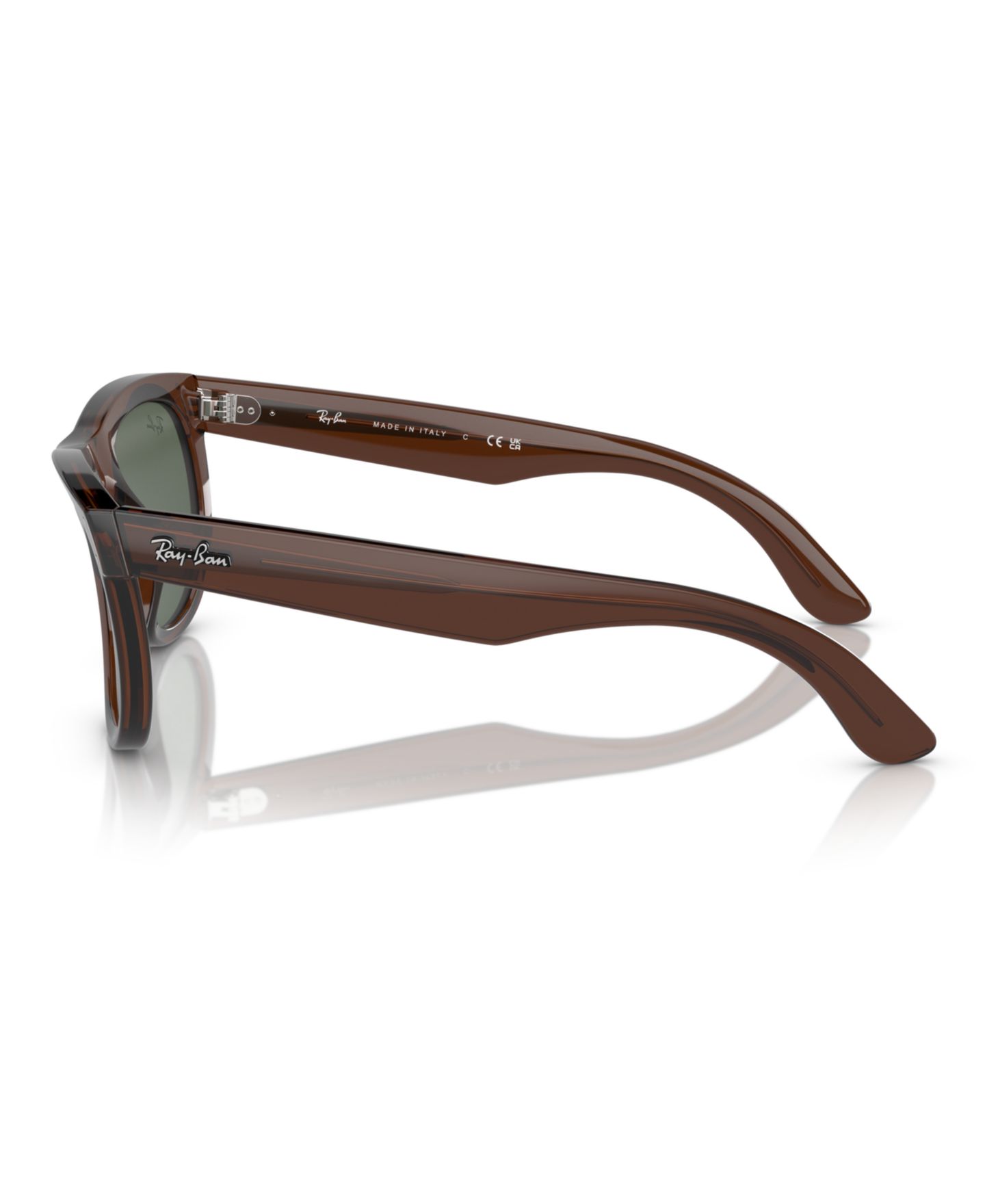 Солнцезащитные очки Ray-Ban Unisex Sunglasses, Wayfarer Reverse, цвет: Прозрачный коричневый — фото 3