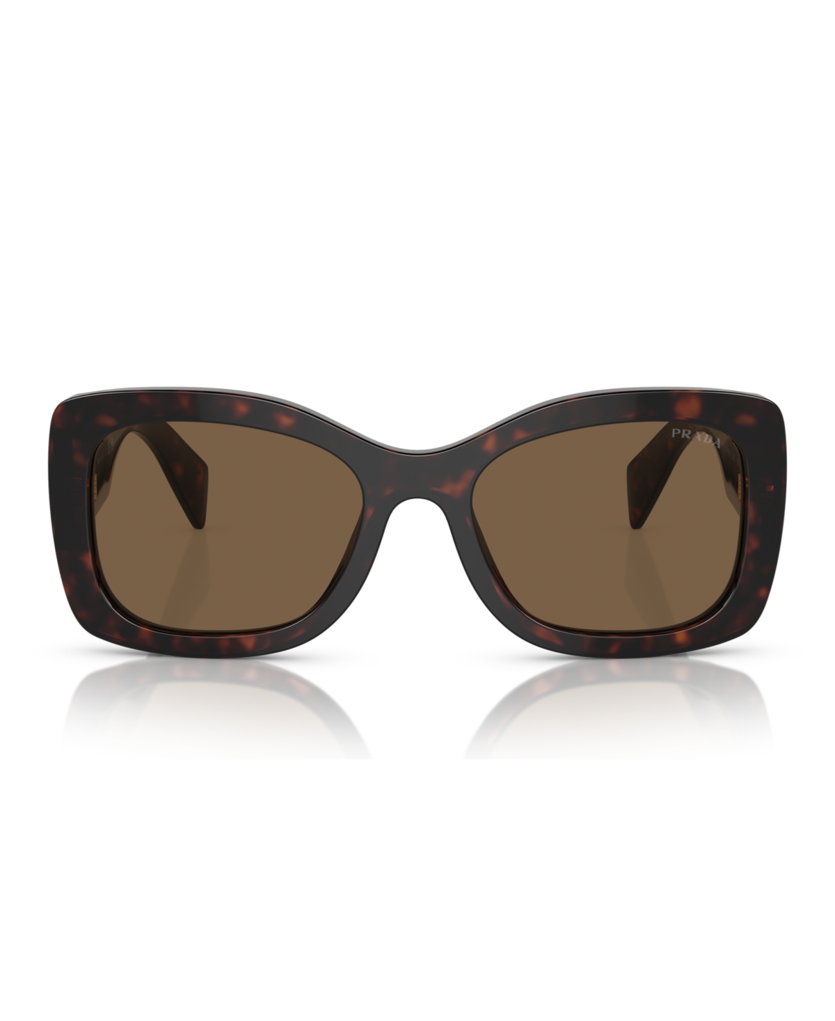 Prada Lettering Oval Women's Sunglasses, Pr A08s In Brown