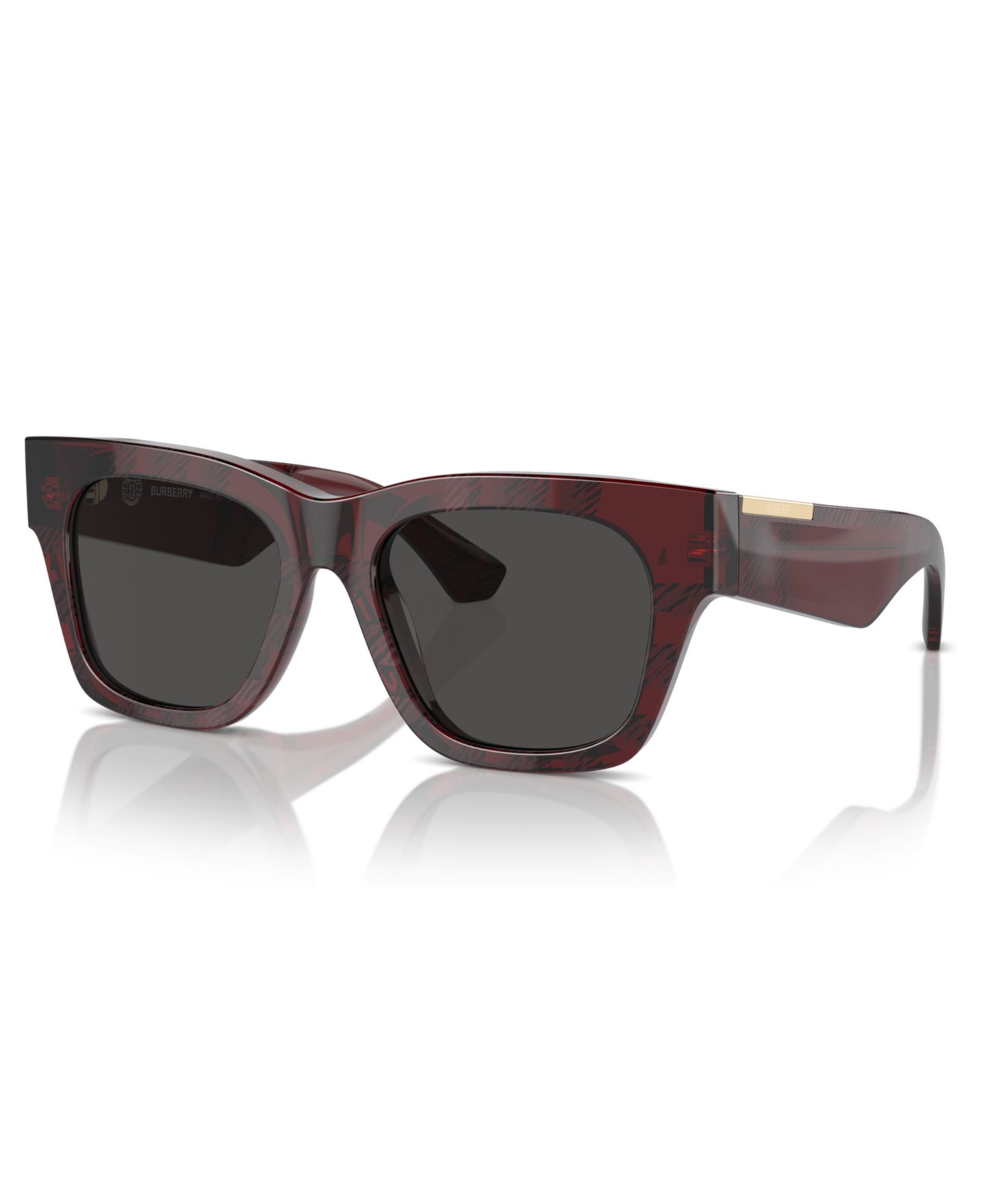 Женские солнцезащитные очки Burberry Sunglasses, Be4424, цвет: Клетчатый красный — фото 1