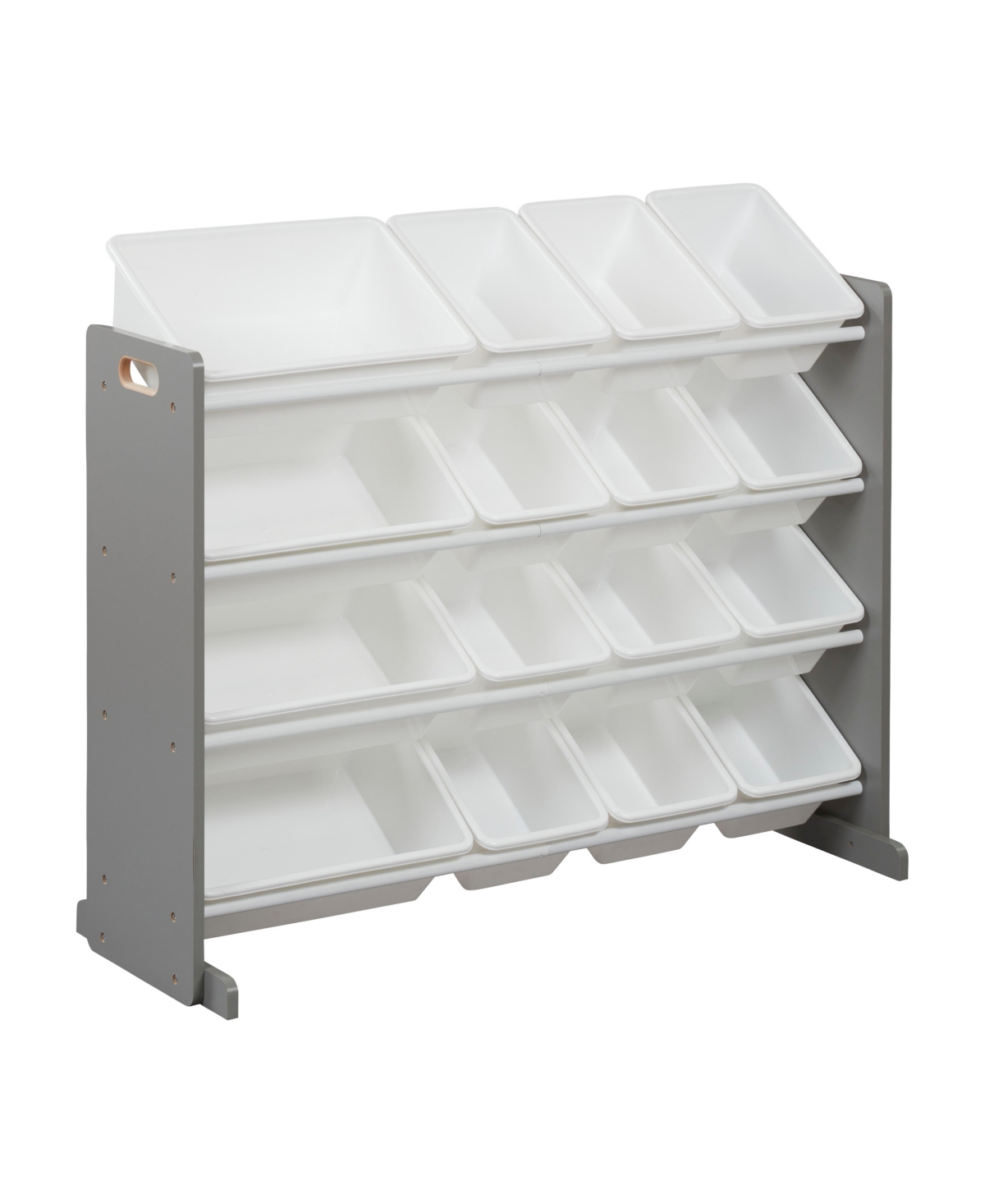 4-Tier Organizer with 16 Bins, Grey/White - Natural/primary