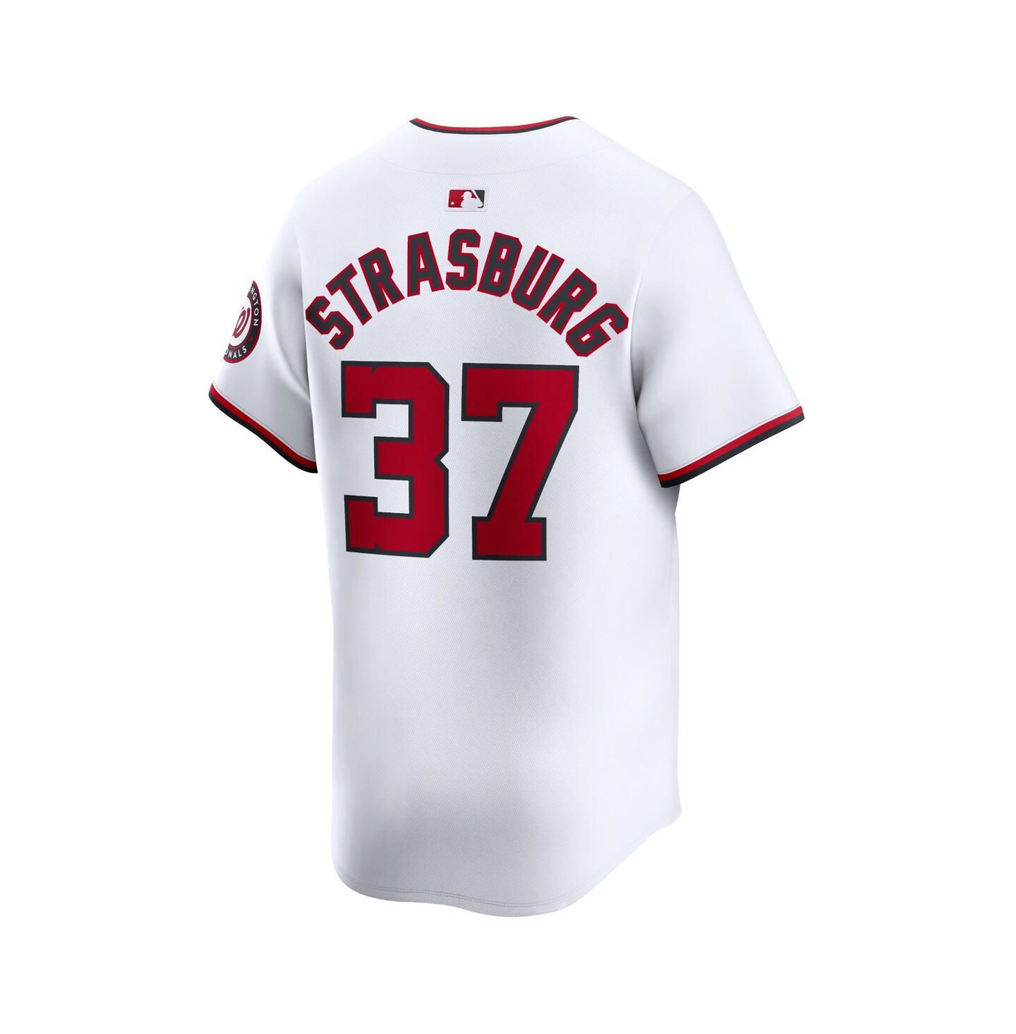 Мужской топ Nike Stephen Strasburg White Washington Nationals Home Limited Player Jersey — фото 2