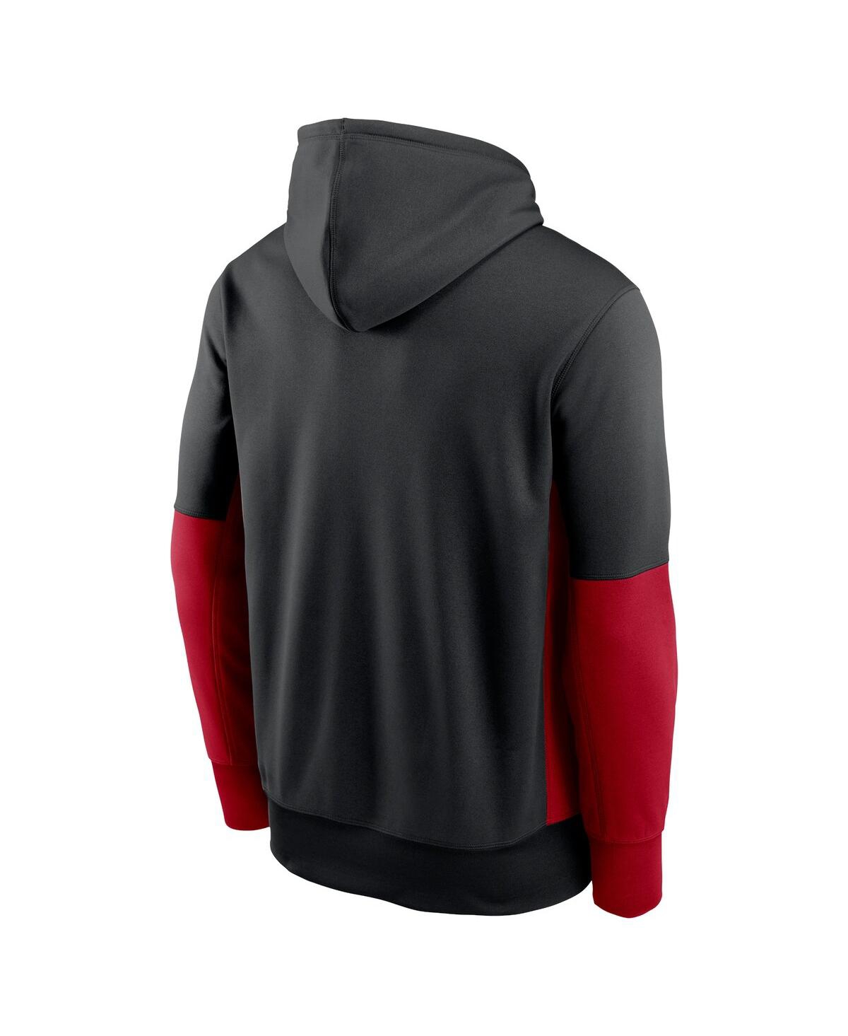 Shop Nike Men's  Black Tampa Bay Buccaneers Color Block Fleece Performance Pullover Hoodie