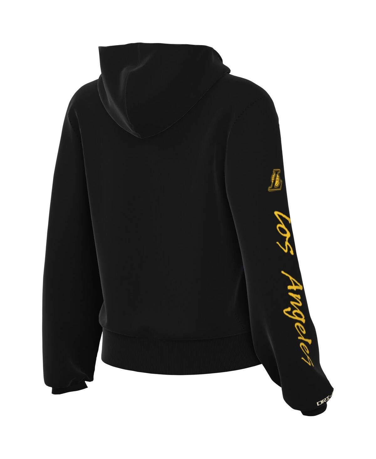 Shop Nike Women's  Black Los Angeles Lakers Courtside Standard Issue Performance Pullover Hoodie