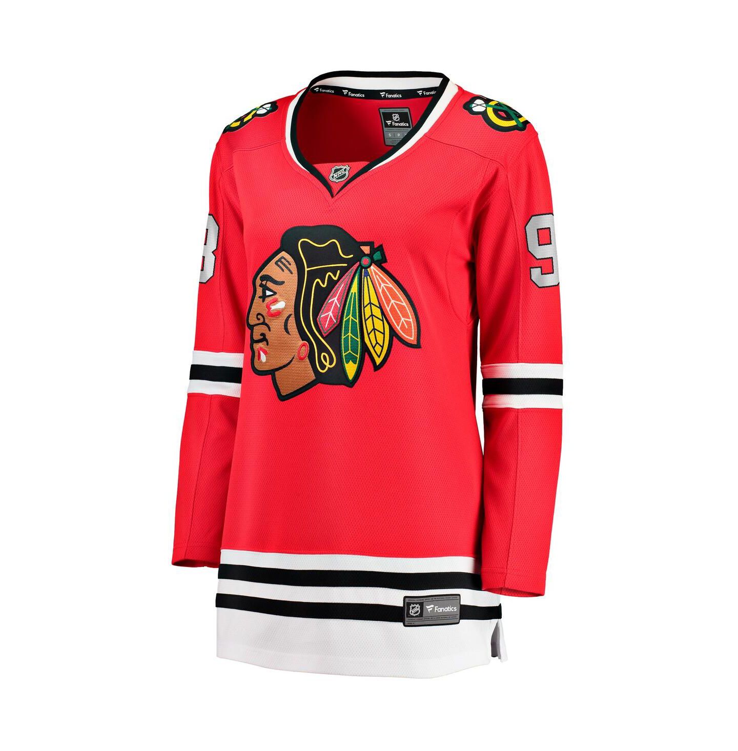 Женский топ Fanatics Connor Bedard Red Chicago Blackhawks Home Breakaway Player Jersey — фото 3