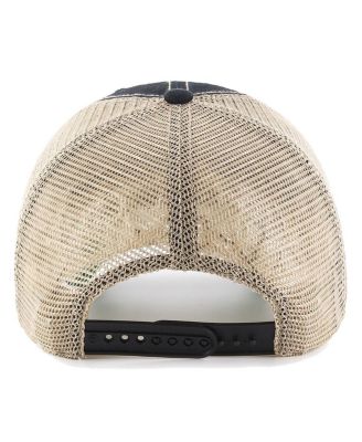 Men's Black, Natural Detroit Lions Trawler Clean Up Trucker Adjustable Hat