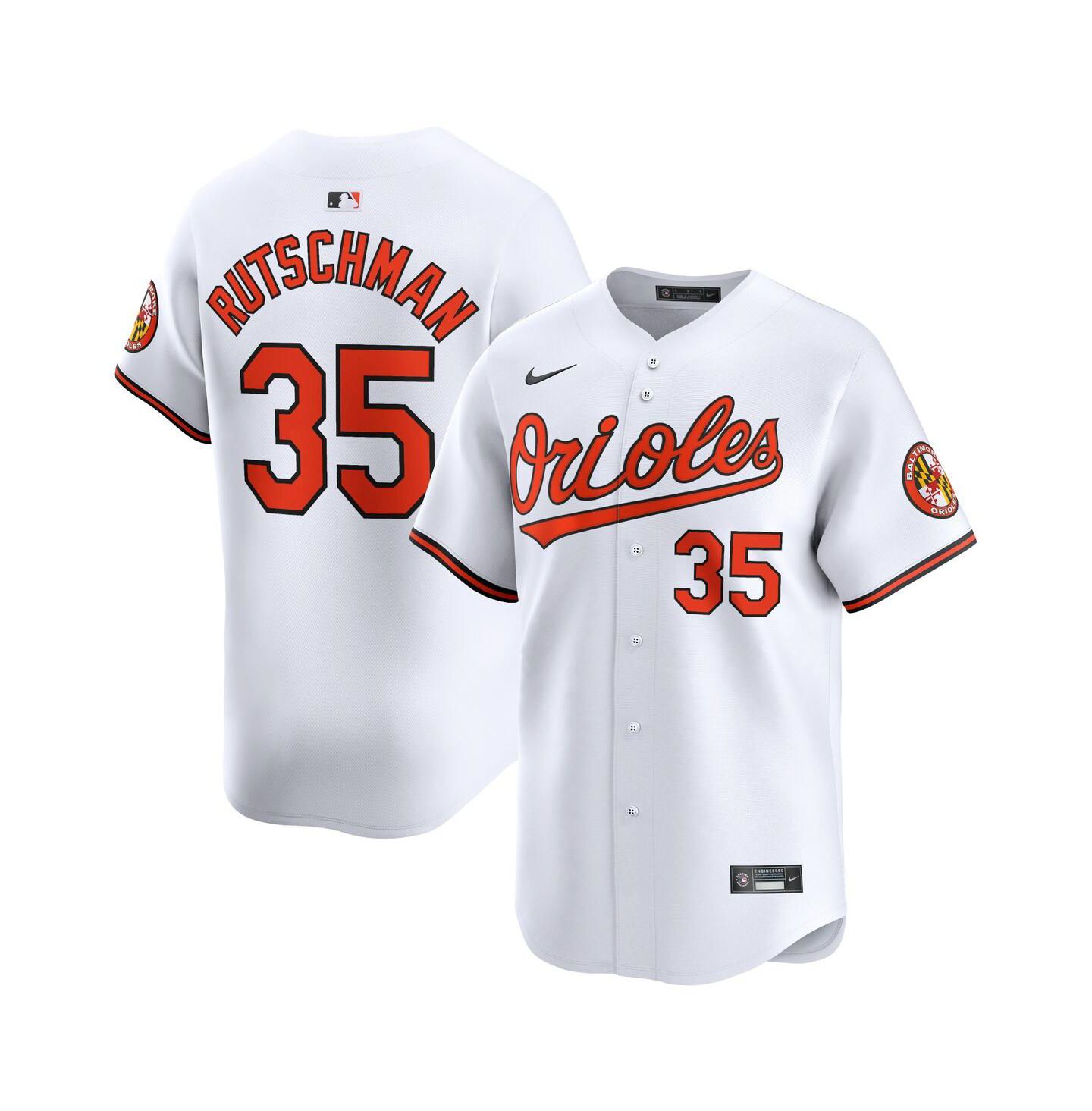 Мужской топ Nike Adley Rutschman White Baltimore Orioles Home Limited Player Jersey — фото 1