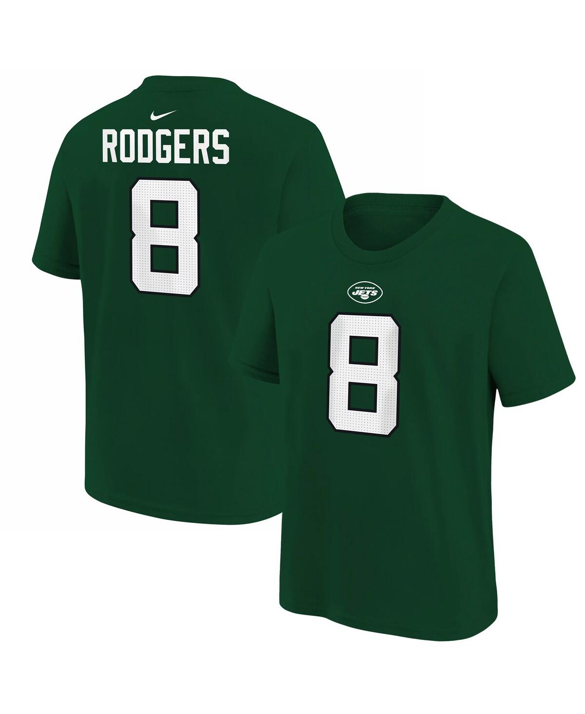 Shop Nike Big Boys  Aaron Rodgers Green New York Jets Player Name And Number T-shirt
