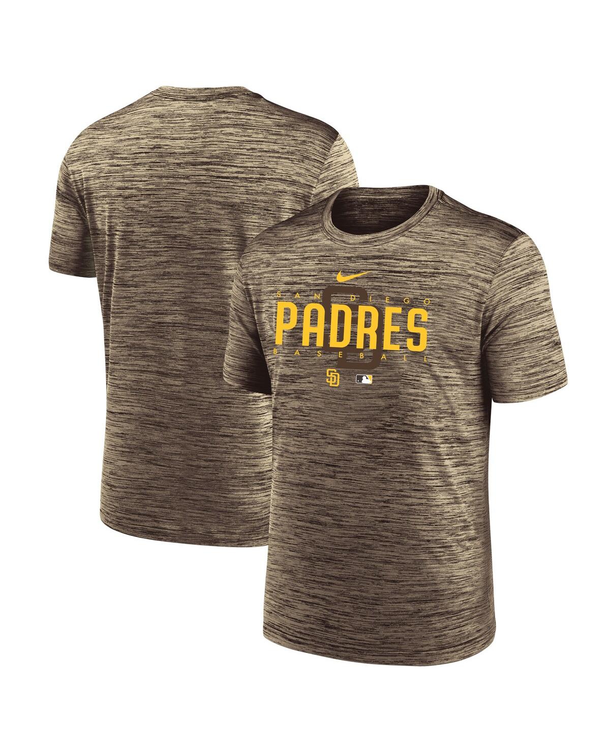 Nike Men's  Brown San Diego Padres Authentic Collection Velocity Performance Practice T-shirt
