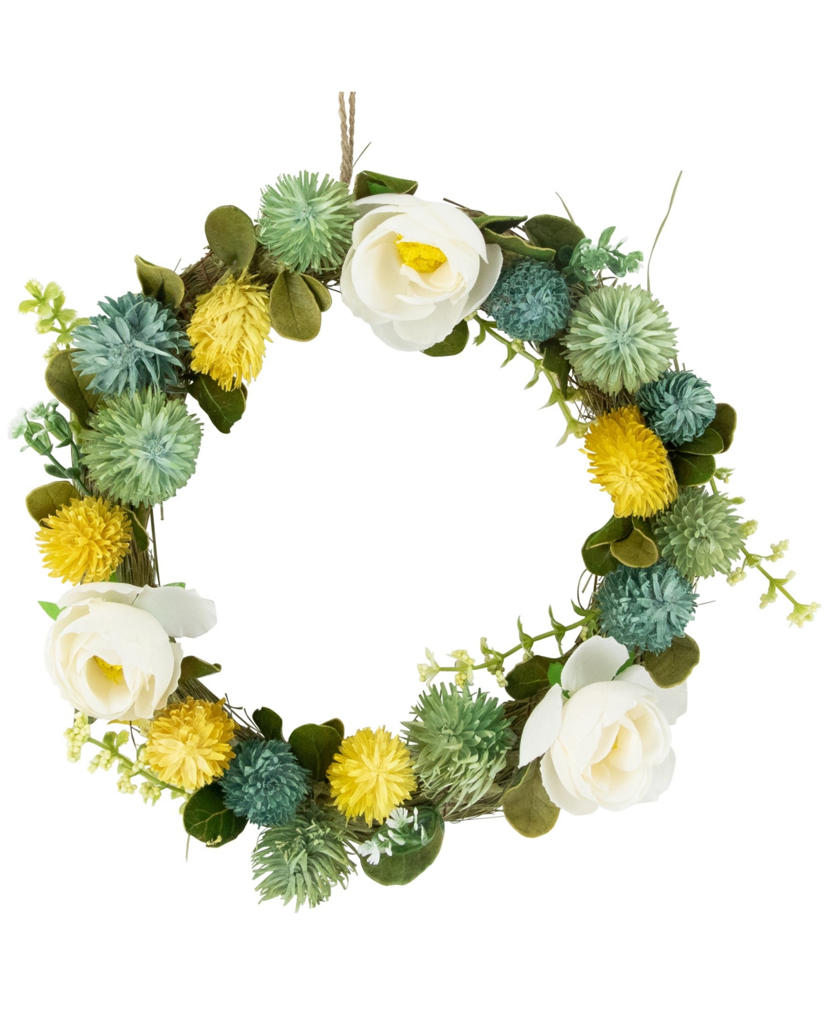 Northlight 9" Thistle Hanging Spring Wreath In Green