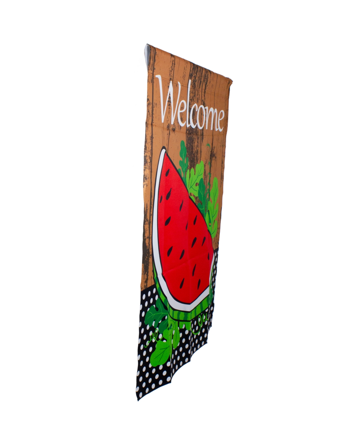 Northlight Welcome Watermelon Slice Spring Outdoor House Flag 28" X 40" In Red