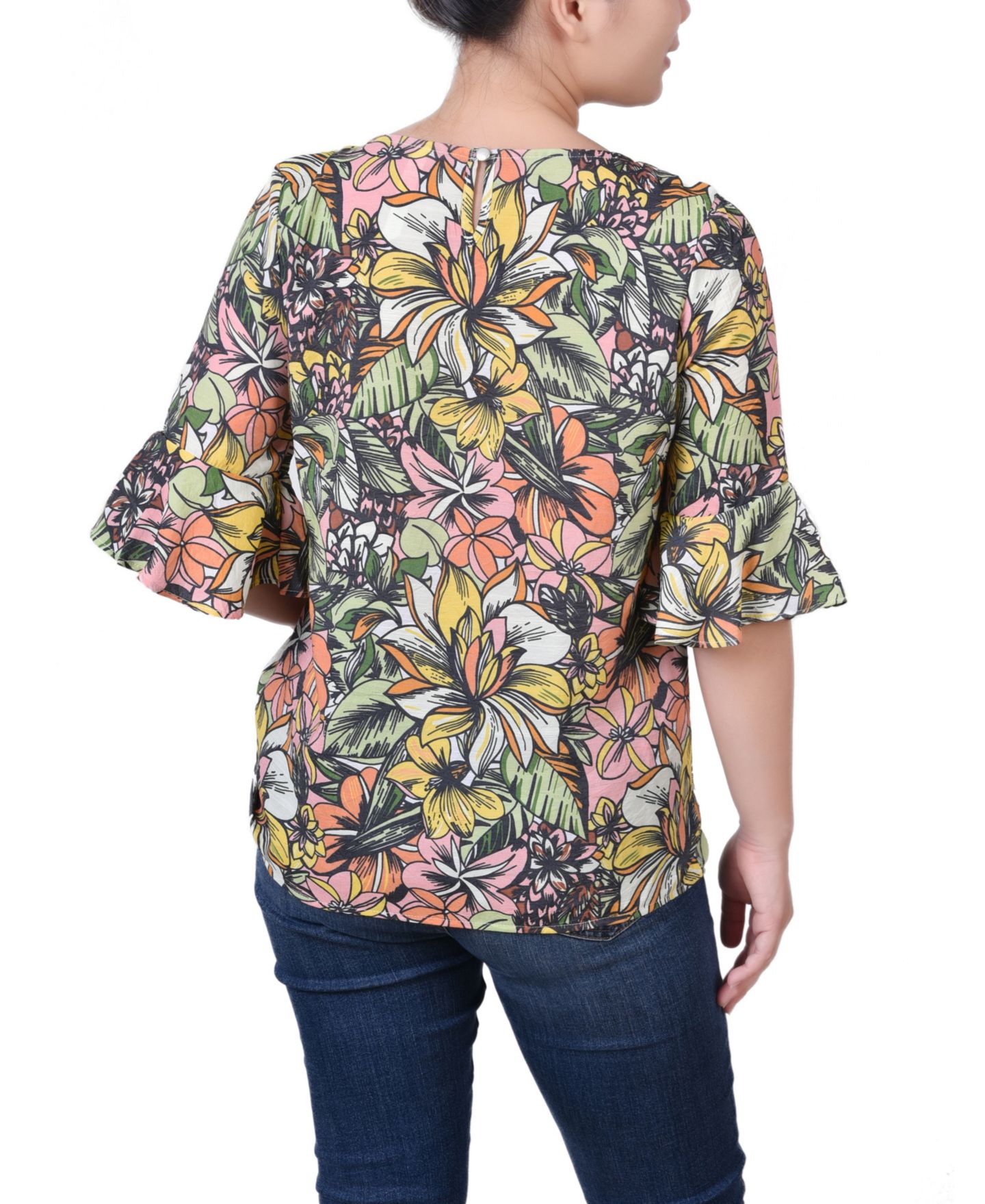 Женская блузка NY Collection Bell Sleeve, цвет: Слоновая кость — фото 2