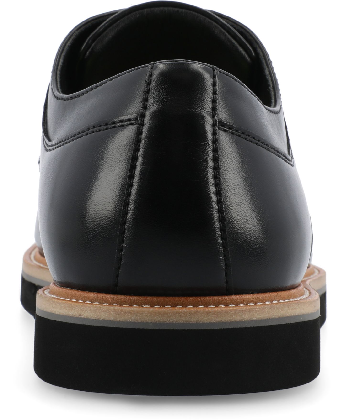 Мужские туфли Vance Co. William Tru Comfort Foam Plain Toe Lace-Up Derby, цвет: Чёрный — фото 3