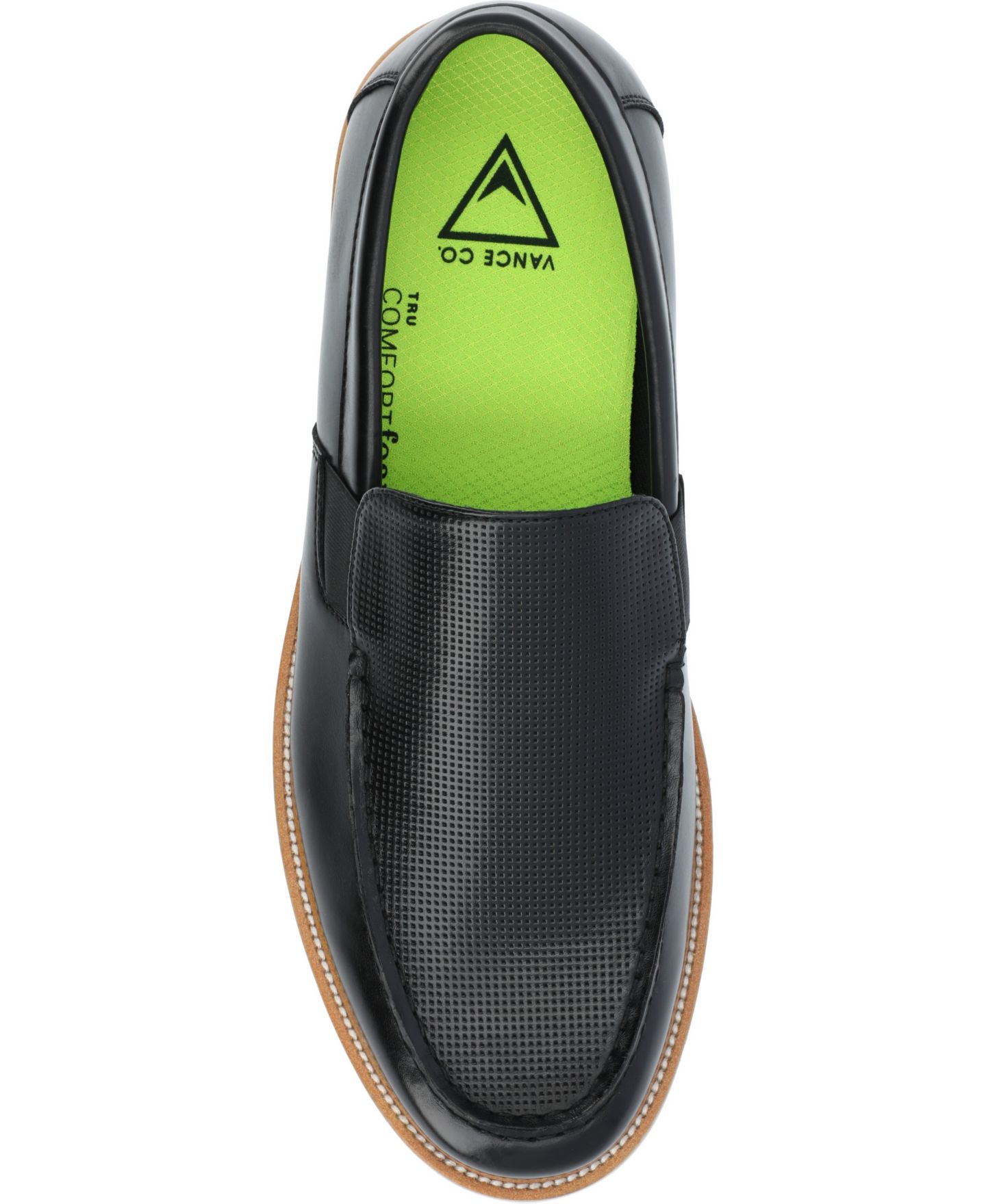 Мужские туфли Vance Co. Dallas Tru Comfort Foam Slip-On, цвет: Чёрный — фото 4