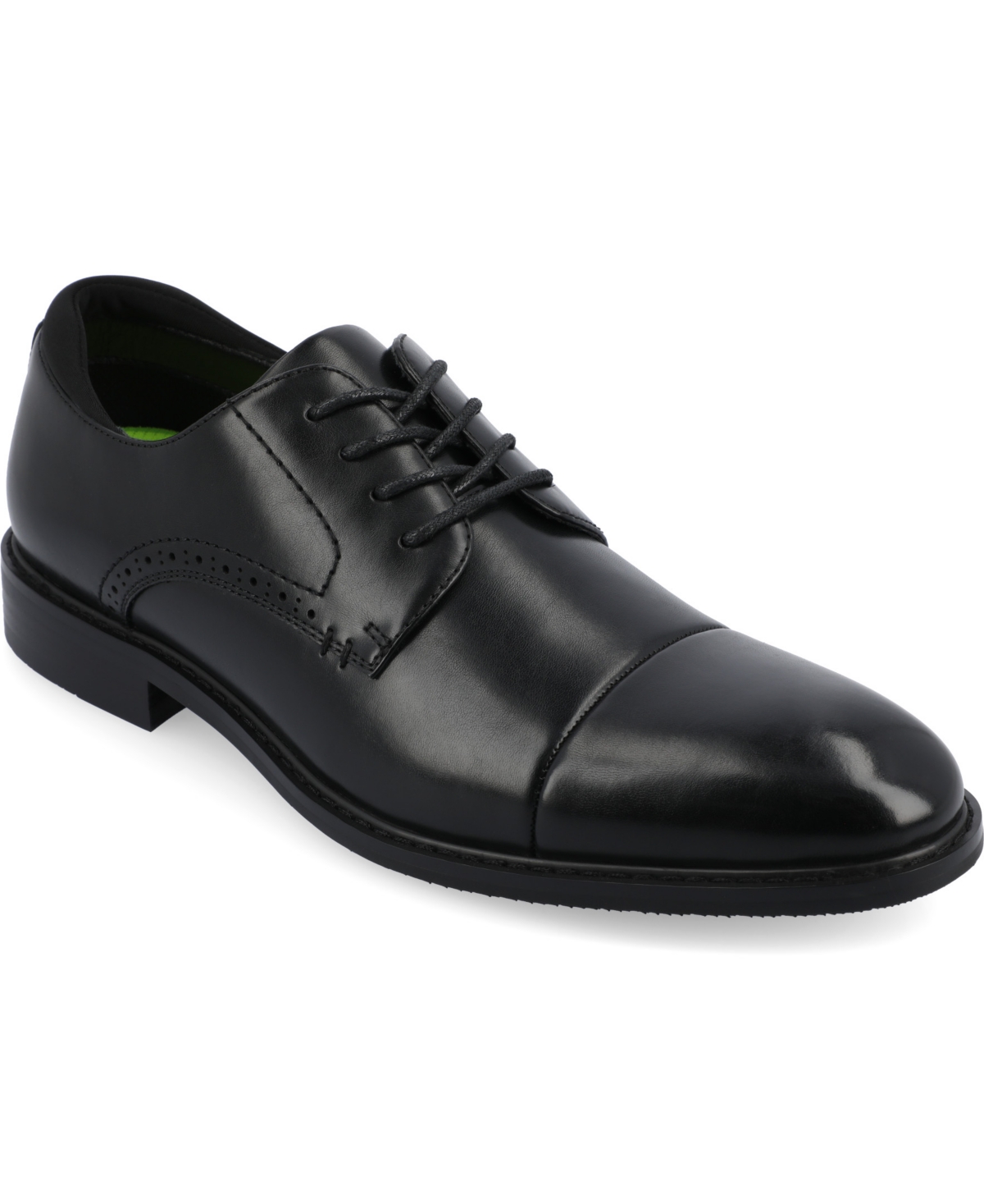 Vance Co. Men's Maning Tru Comfort Foam Cap Toe Lace-up Derby Shoes In Black