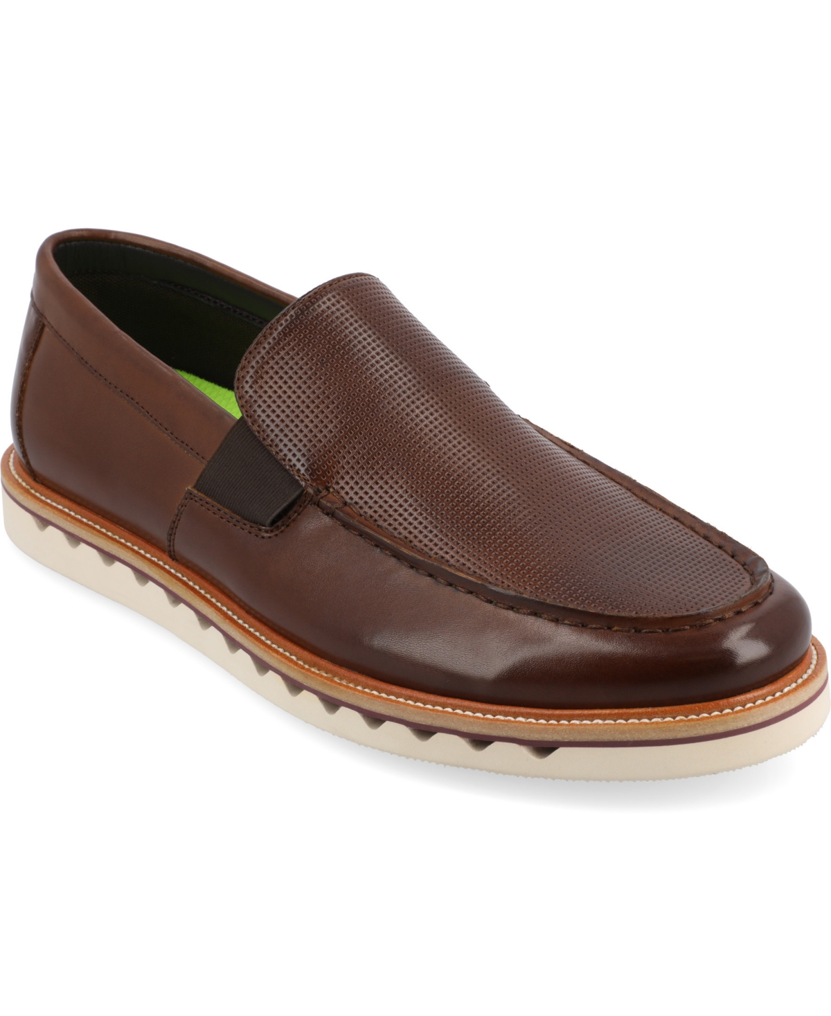 Vance Co. Men's Dallas Tru Comfort Foam Slip-on Loafers In Brown