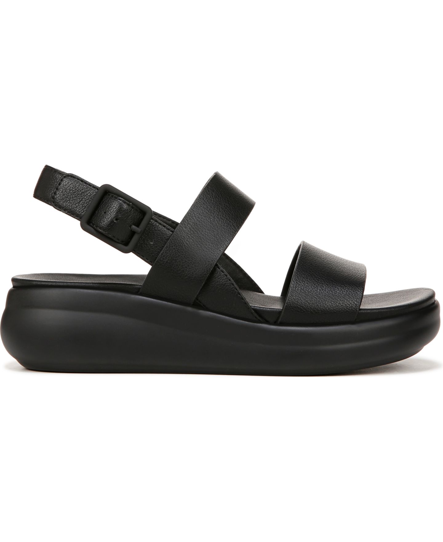 Женские сандалии Naturalizer Coast Slingback Wedge Platform, цвет: Чёрная искусственная кожа — фото 2