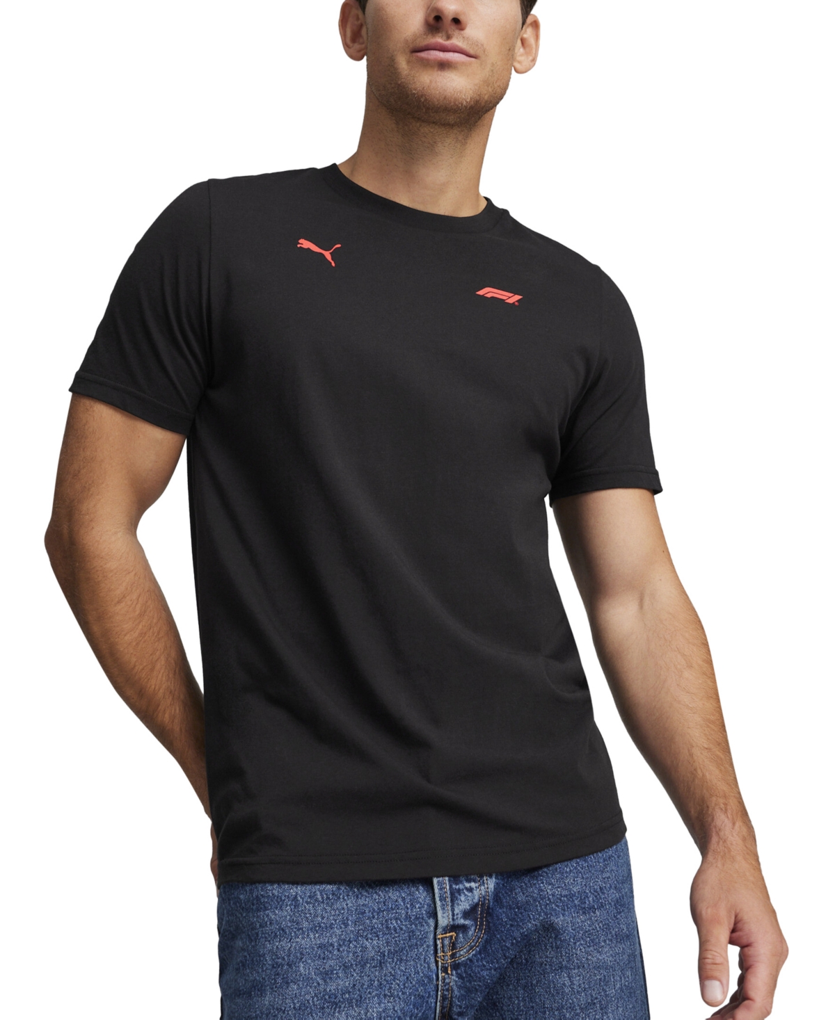 Men's Regular-Fit F1 Logo Graphic T-Shirt - Puma Black
