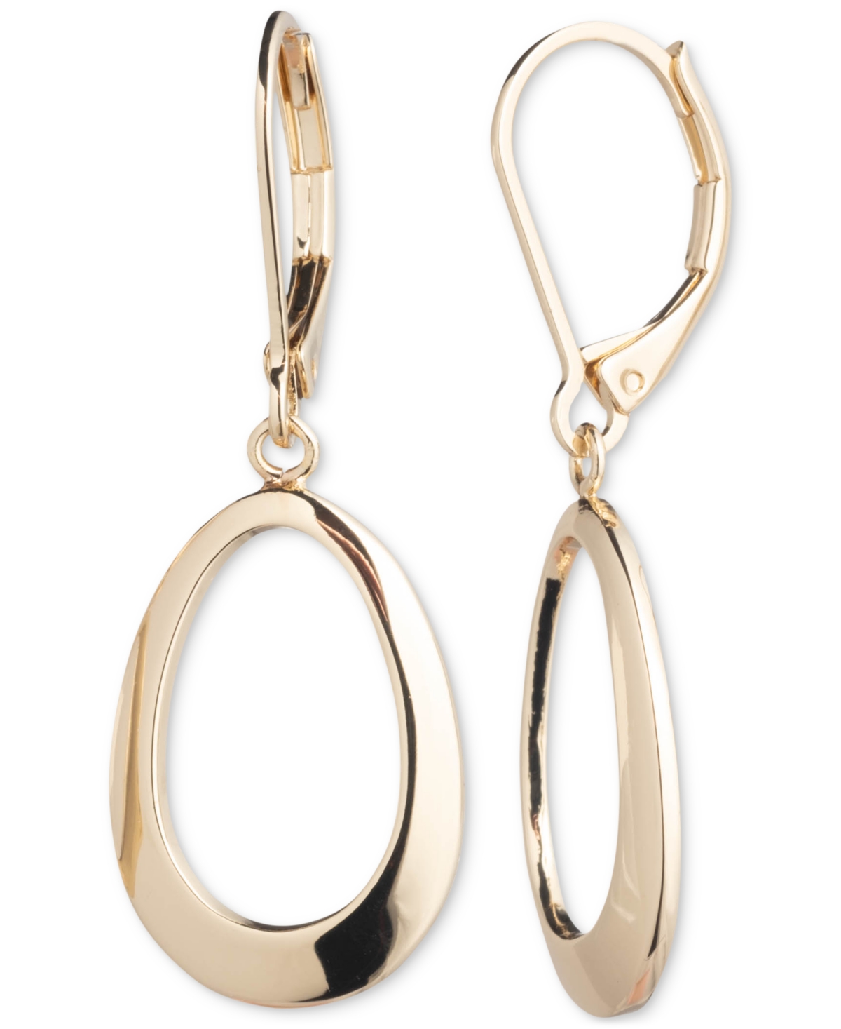Shop Lauren Ralph Lauren Gold-tone Small Open Drop Earrings