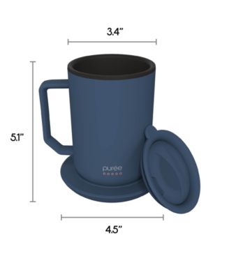 Puree Warming Coffee Mug, 12 oz. Stainless Steel Coffee Mug with Mug Warmer Coaster and Lid&nbsp;