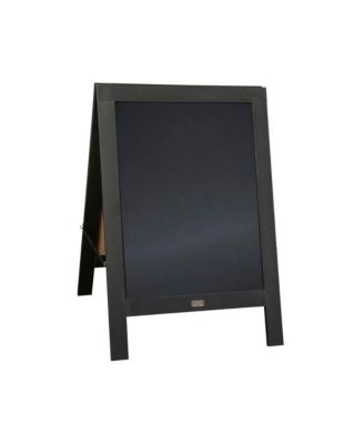 Burke 48"X24" Rustic Vintage like Double-Sided Folding Magnetic Chalkboard With 8 Chalk Markers, 10 Chalkboard Stencils And 2 Rustic Magnets Set