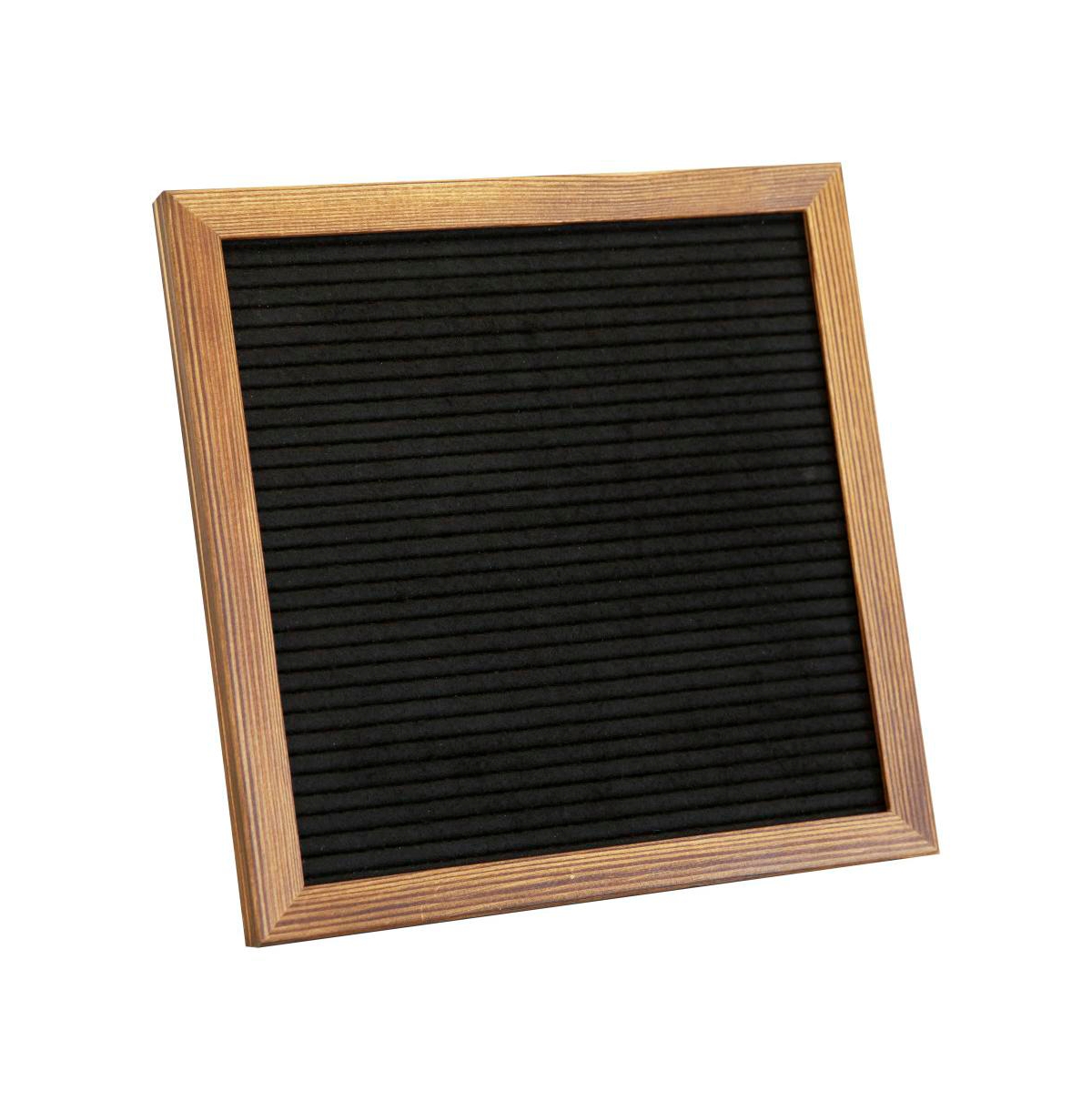 Bette 10" x 10" Wood and Felt Letter Board Set - Weathered wood frame/gray felt