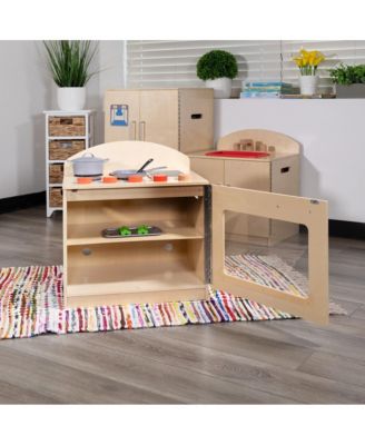 Children's Wooden Kitchen Stove With Turnable Knobs For Commercial Or Home Use