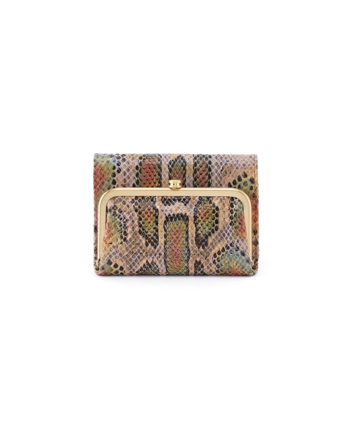 Robin Compact Wallet - Opal snake print