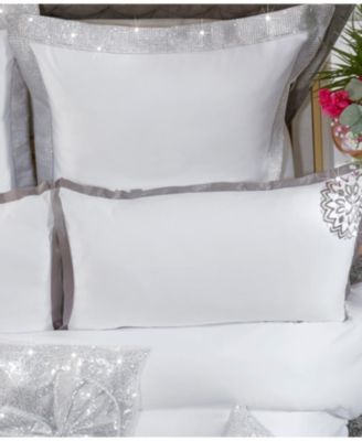 Hollywood Glamorous Sequin Edged Bedroom Pillow Sham Twin Pack 26x26