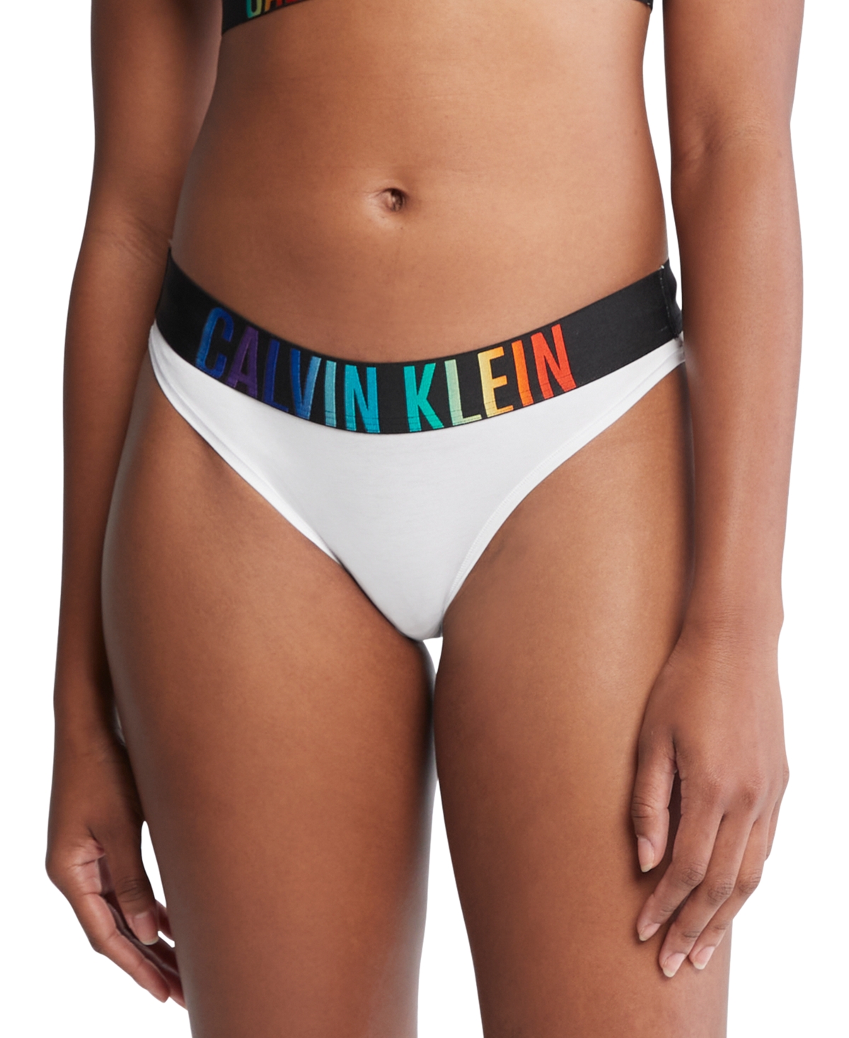 Shop Calvin Klein Intense Power Pride Cotton Bikini Underwear Qf7835 In White