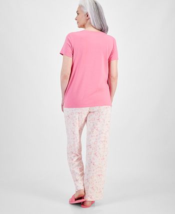 Charter Club Women's Printed Drawstring Pajama Pants, Created for Macy ...