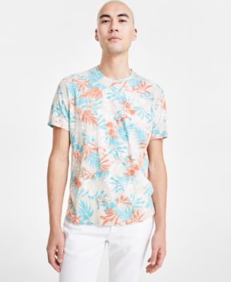 Sun + Stone - Men's Oasis Short Sleeve Crewneck Floral Print T-Shirt