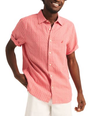 00'S NAUTICA Check Pattern Short Sleeve Button Down Shirt Men's S Size cotton white type Vintage Second Hand