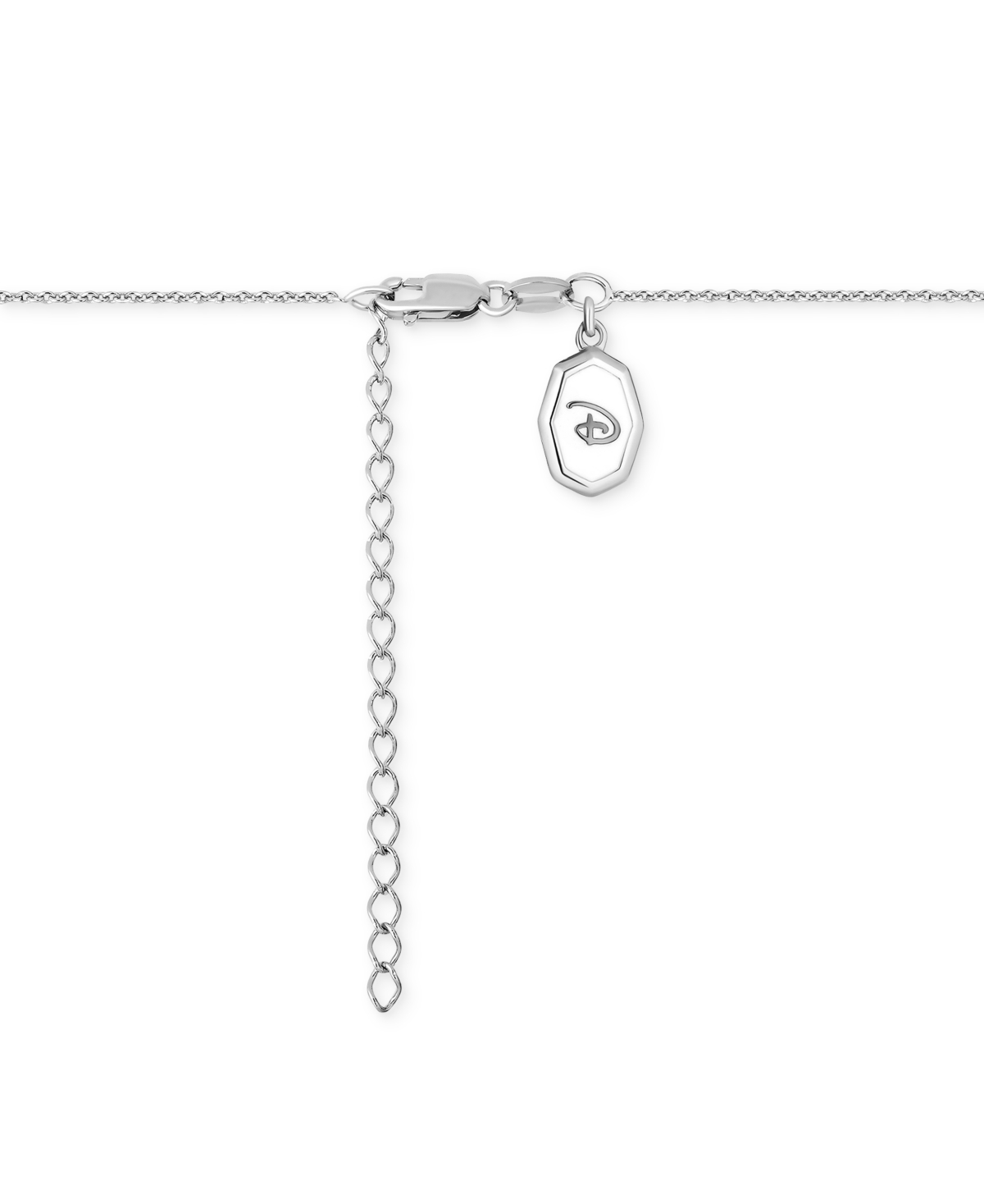 Wonder Fine Jewelry Disney  Diamond Accent Minnie Mouse Silhouette Pendant Necklace In Sterling Silve In Sterling S