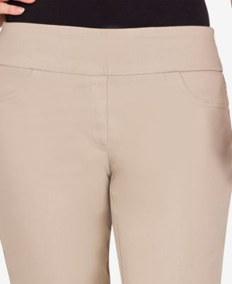 Petite Mid-Rise Pull-On Straight Solar Millennium Tech Ankle Pants