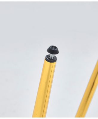 23" L x 20" W x 32" H Velvet Upholstered Side Chairs with Gold-tone Chrome Legs, Set of 2